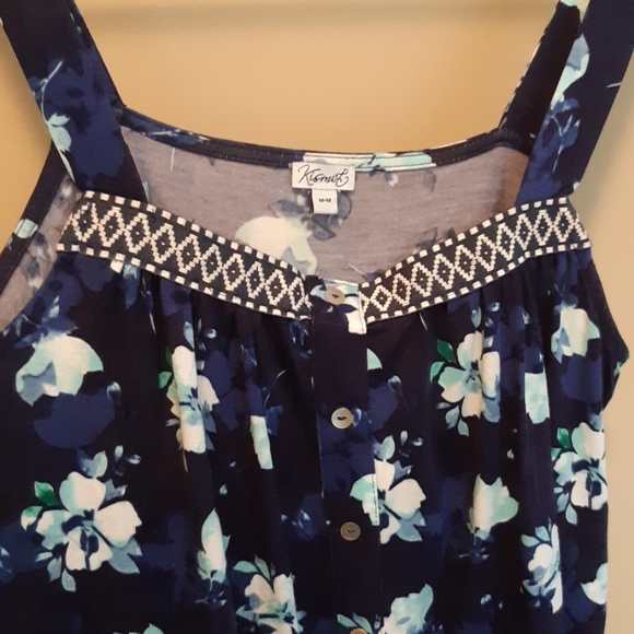 Kismet blue flowered tank top - Picture 2 of 3